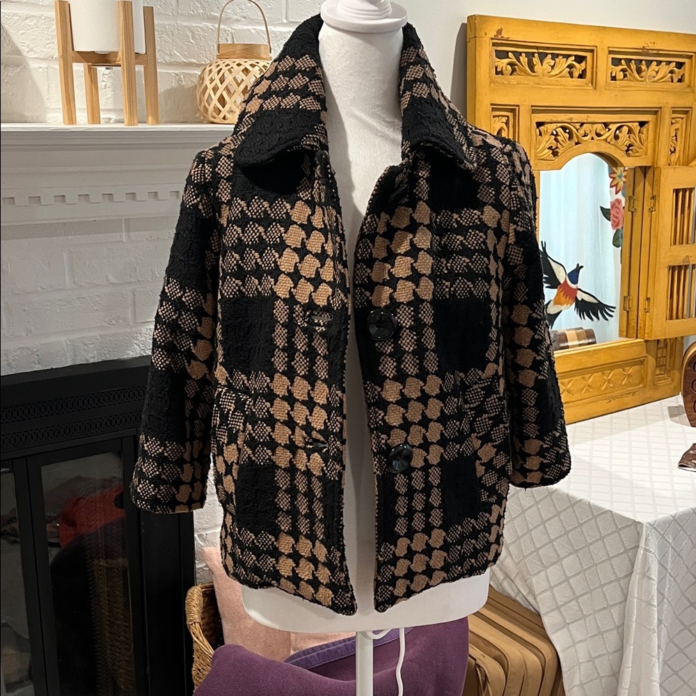 Grace Elements Black and Tan Teddy Jacket